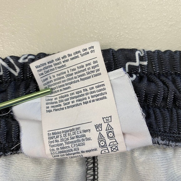 Champion Womens Track Pants Allover Logo Print Size Large Black Pockets Jogger - Picture 13 of 14